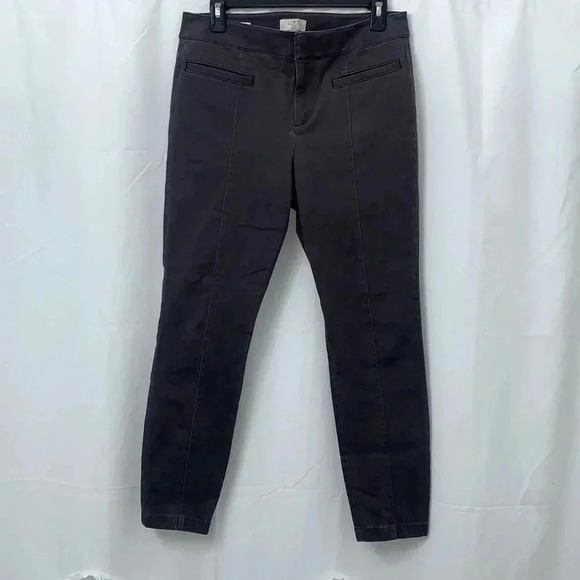 Women’s Loft Skinny Ankle Petite Pants Size 8P Charcoal Gray EUC - Picture 2 of 8